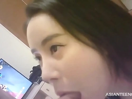 Small-titted Asian Girlfriend in fabulous outfit gets fucked