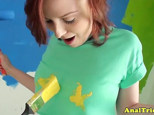 Buttfuck luving red-haired teenager pounded point of view