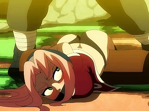 Sakura vs Kakashi on the Woods Floor