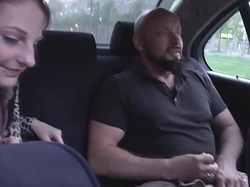 Senior ugly guy screws 18yo teen in Cab