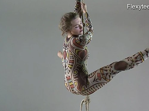 Anka the nudist demonstrating her talent