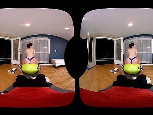 Mischievous AMERICA VR nailing in the gym